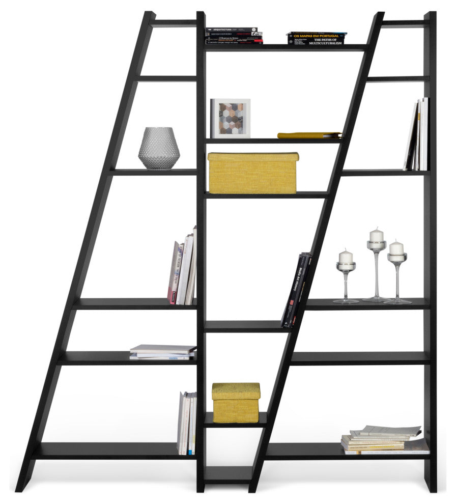 Tema Delta Modern Large Unique Shelving, Matte Black