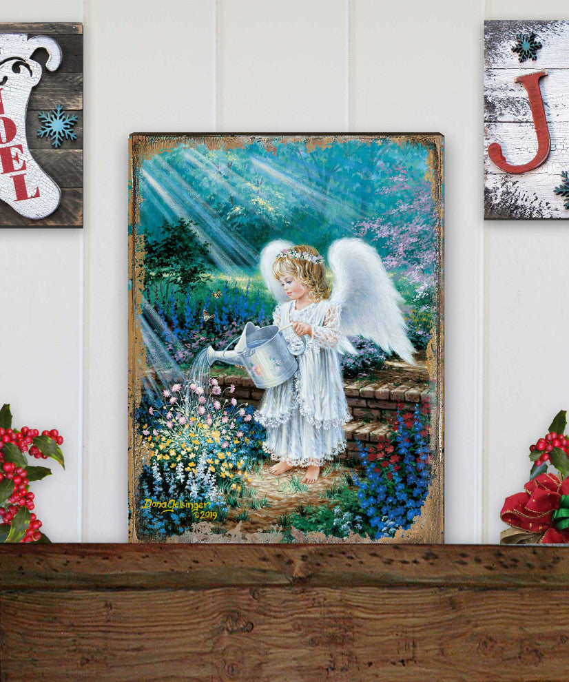 An Angels Gift Wooden Block, 36 X 24