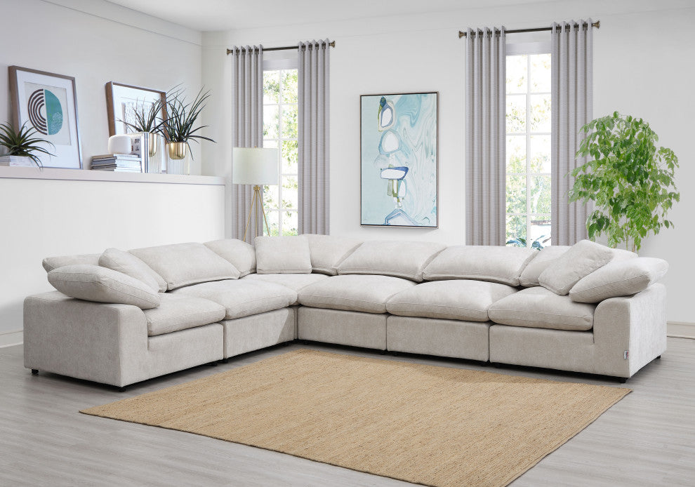 ACME Naveen Modular, Armless Chair, Ivory Linen