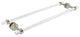 Pacific Beach 24" Back to Back Shower Door Towel Bar, Polished Nickel