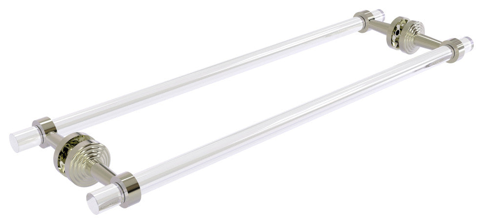 Pacific Beach 24" Back to Back Shower Door Towel Bar, Polished Nickel