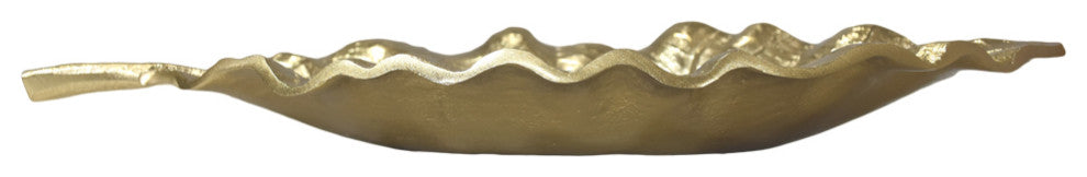 Handmade Decorative Aluminium Tray, Gold Color Coated