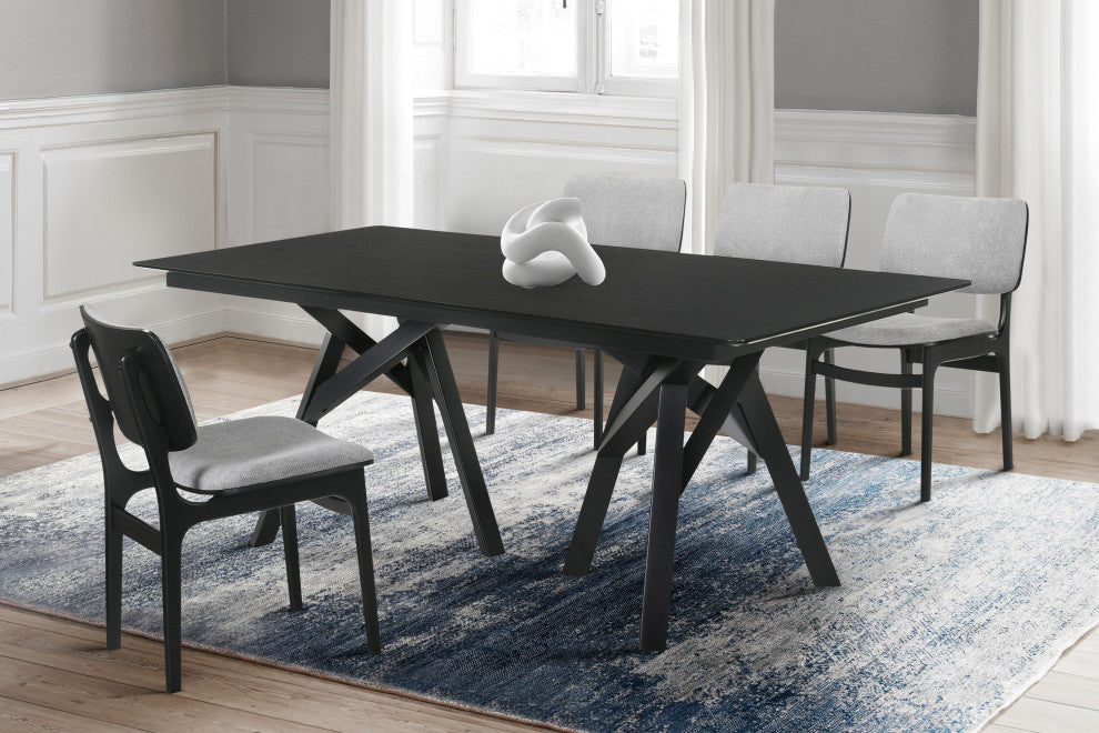 Cortina Lima 5-Piece Black Dining Set