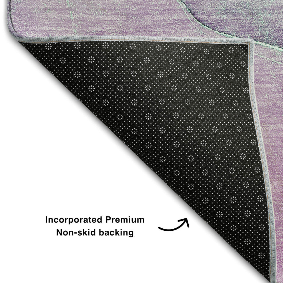 Premium Machine Washable Mayfield AMF508 Aloe 2'3" x 7'6" Runner Rug