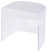 Solara 20" Seat Height Acrylic, Upholstered Accent Stool