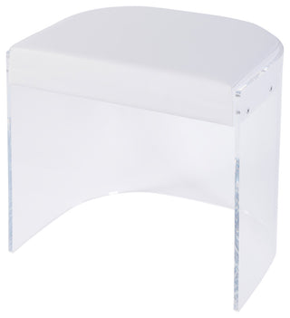 Solara 20" Seat Height Acrylic, Upholstered Accent Stool