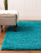 Louann Solid Shag Rug - Turquoise - 2' X 3'