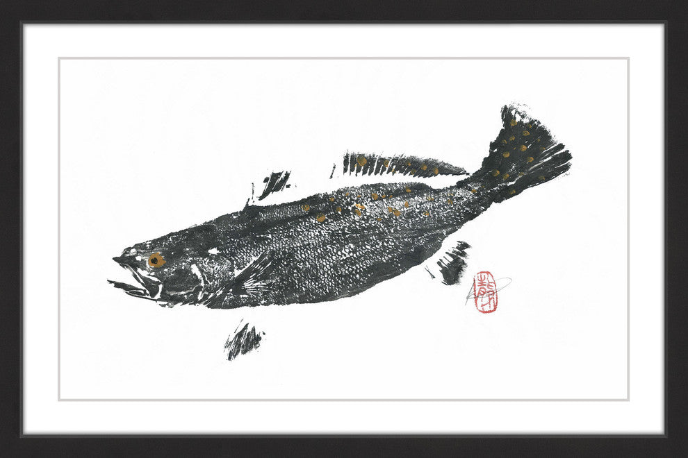 "Speckled Trout" Framed Painting Print, 24"x16"