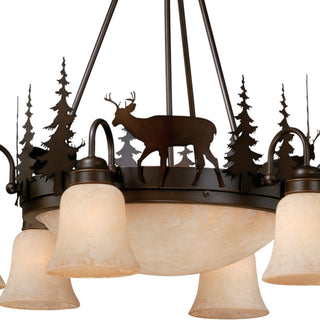 Bryce 9L Deer Chandelier Burnished Bronze