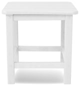 Polywood Seashell 18" Side Table, White