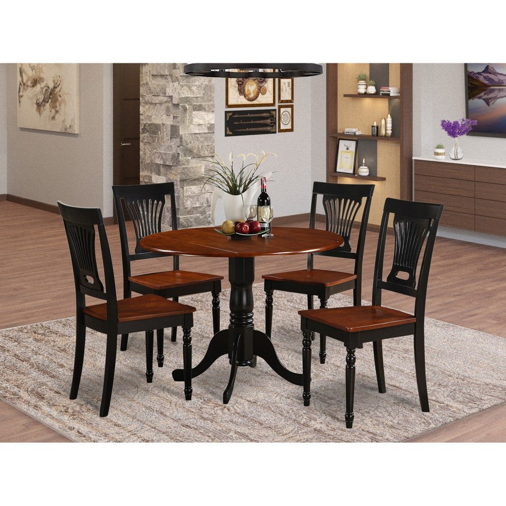 5 Pc Small Kitchen Table And Chairs Set -Table And 4 Dinette Chairs
