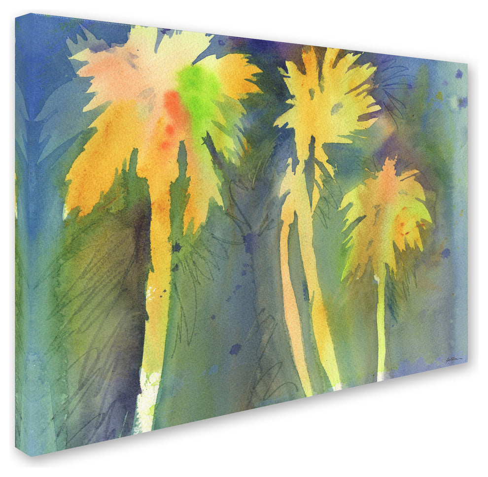Sheila Golden ''Night Palms 3'' Canvas Art, 32"x24"