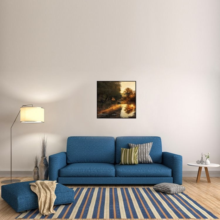 "When Nature Paints With Light" Framed Canvas Giclee by Jimbi, 31x29"