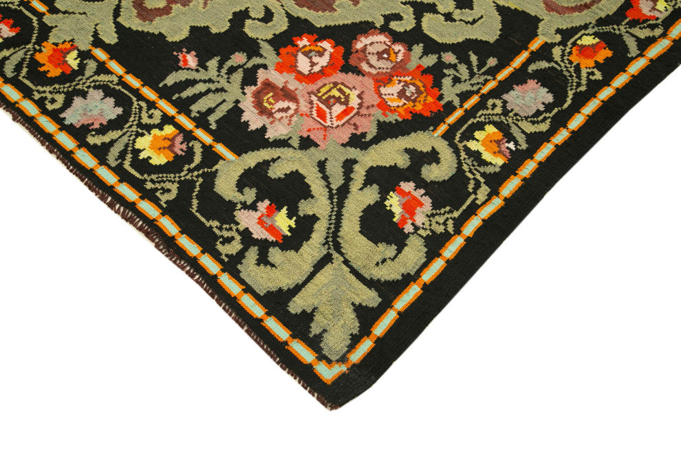 Rug N Carpet - Handmade Bessarabian 6' 7'' x 10' 0'' Antique Rose Kilim Rug