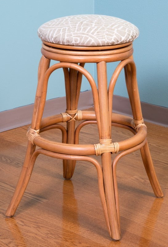 Universal 24" Swivel Backless Barstool In Antique Honey With Linoso 906