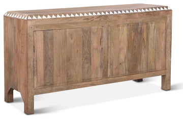 Haveli Dresser 61In Carved, Natural White