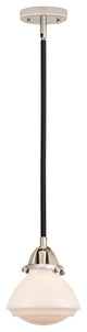 Olean Mini Pendant, Black Polished Nickel, Matte White, Matte White
