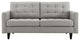Modern Contemporary Loveseat, Grey Fabric