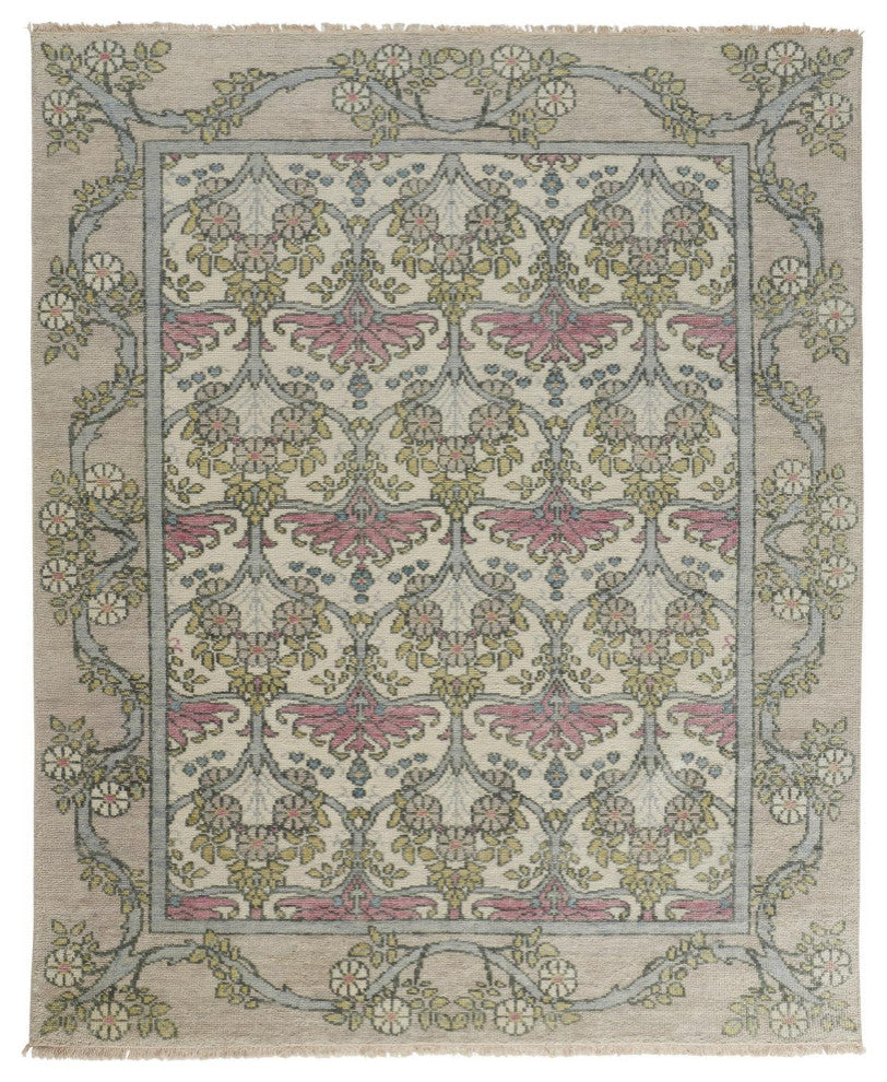 Weave & Wander Bennet Gray/Multi 2'x3' Hand Knotted Area Rug