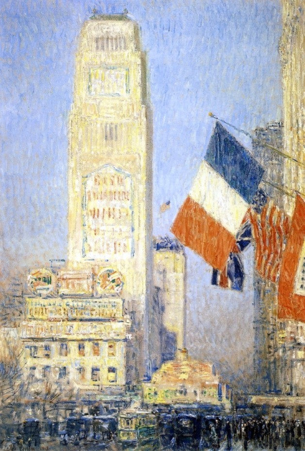 Frederick Childe Hassam The New York Bouquet Wrapped Canvas, 18"x27"