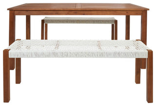 Safavieh Aquina Dining Set, Natural/White