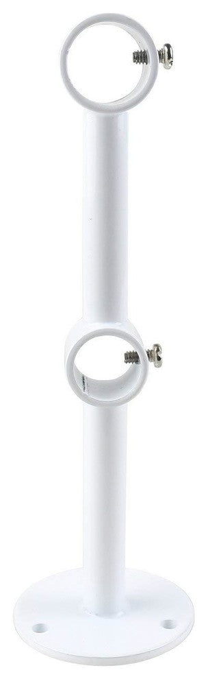 Double Ceiling/Wall Bracket, 3/4" and 5/8", Glossy White