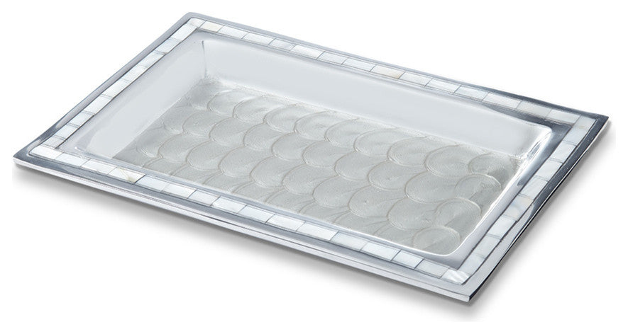 Classic 12" Vanity Tray, Platinum