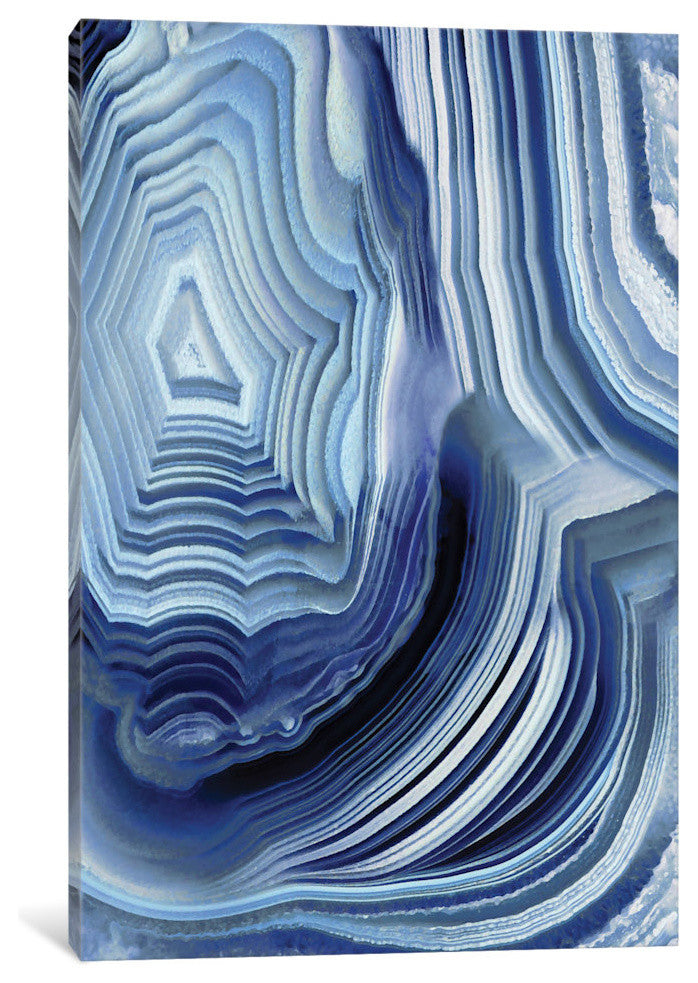 "Agate Indigo I" by Danielle Carson, Canvas Print, 18"x12"