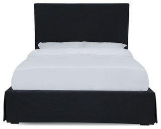 Modus Cheviot Full Upholsterd Skirted Panel Bed in Iron