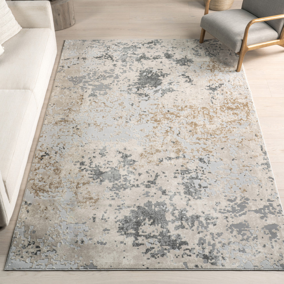Nuloom Chastin Modern Abstract Area Rug, Beige 6'7"x9'