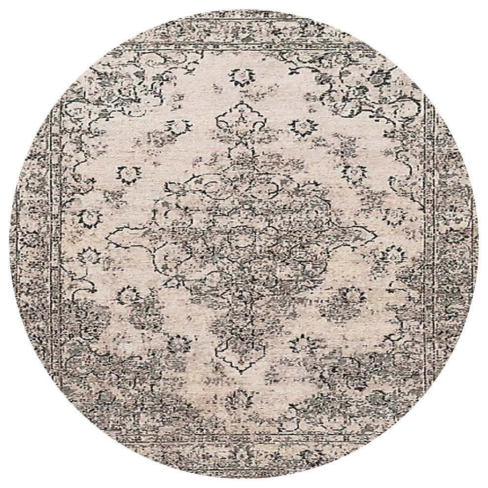 Ahgly Company Indoor Round Mid-Century Modern Area Rugs, 7' Round
