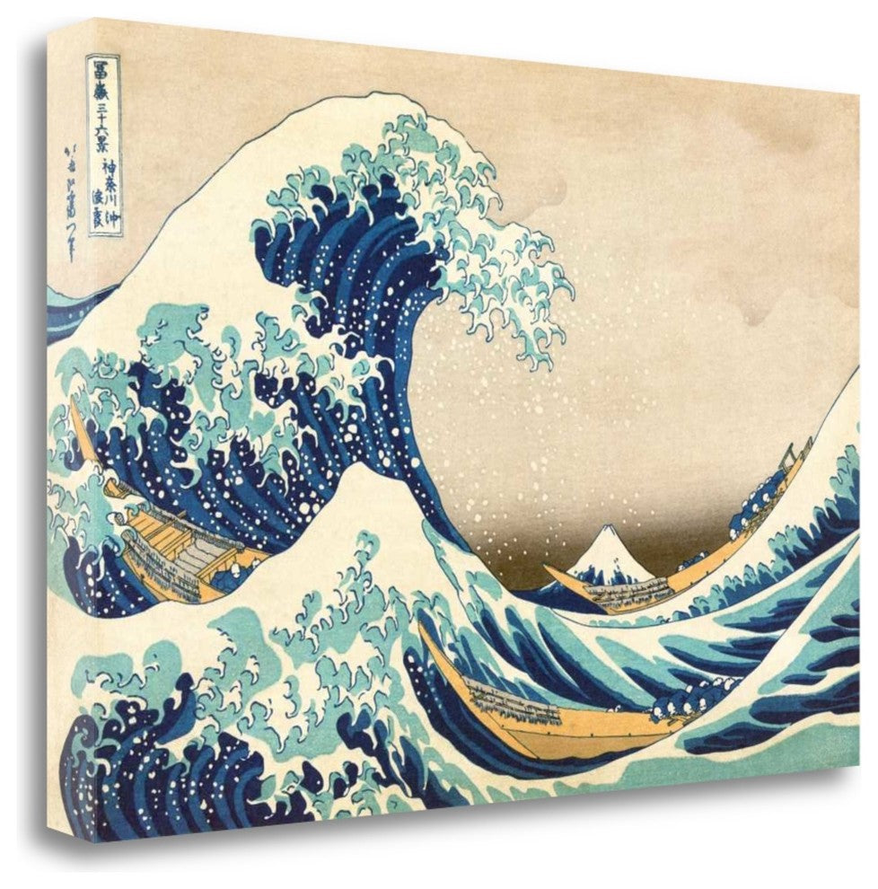 "The Great Wave Off Kanagawa" By Katsushika Hokusai, Gallery Wrap Canvas