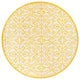 Madrid Vintage Filigree Textured Weave Indoor/Outdoor, Cream/Yellow, 5' Round