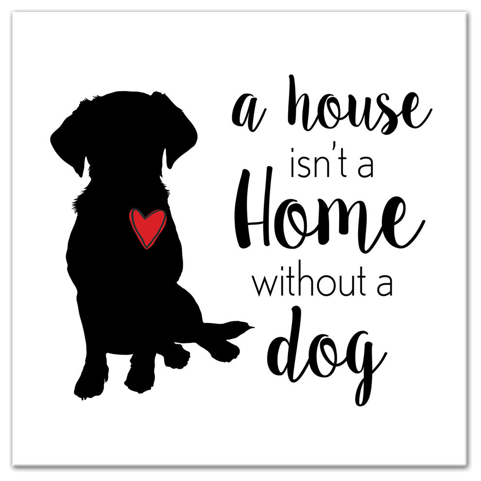 Designs Direct House Home Dog 20x20 Canvas Wall Art