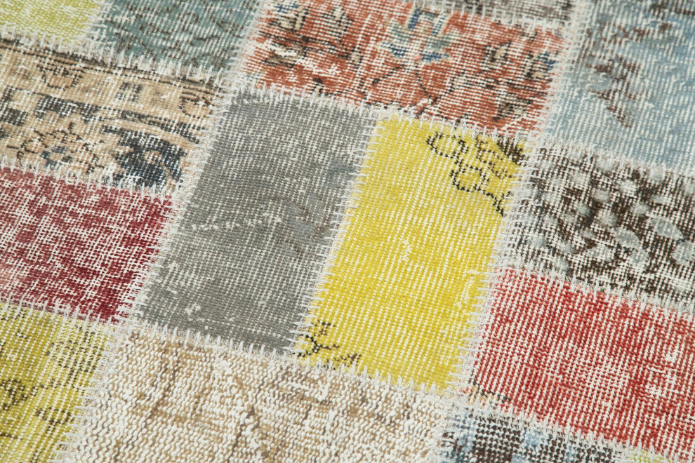 Rug N Carpet - Handmade Oriental 2' 9" x 10' 6" Boho Patchwork Runner Rug