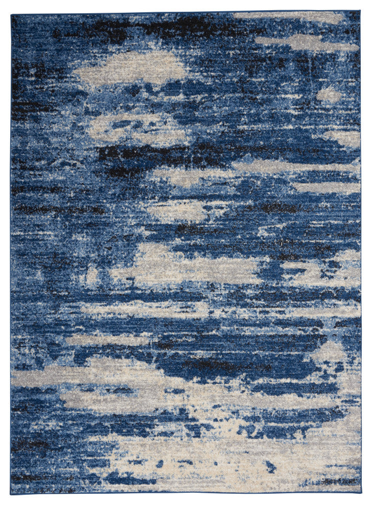 Nourison Home 5'3"x7'3" Calvin Klein River Flow Blue Gray Area Rug