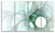 White Fractal Angel Wings, Abstract Wall Art Canvas, 48"x28", 4 Panels