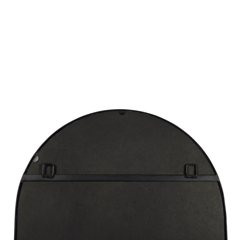 Mila Arched Metal Framed Wall Mirror, Black - 22"x65"