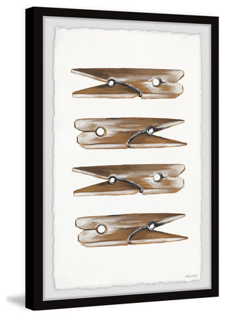 "Clothesline Clip" Framed Painting Print, 8x12