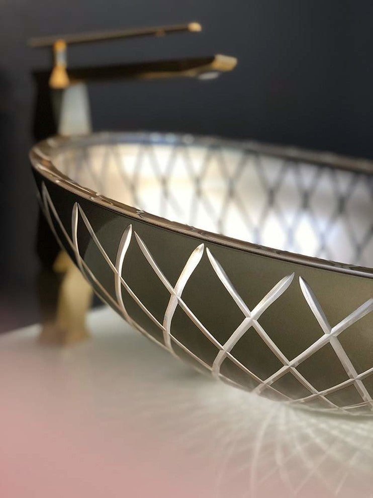 Atelier Xeni High End Bath Sink, Champagne Transparent