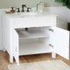 36" Single Sink Vanity-Wood-White
