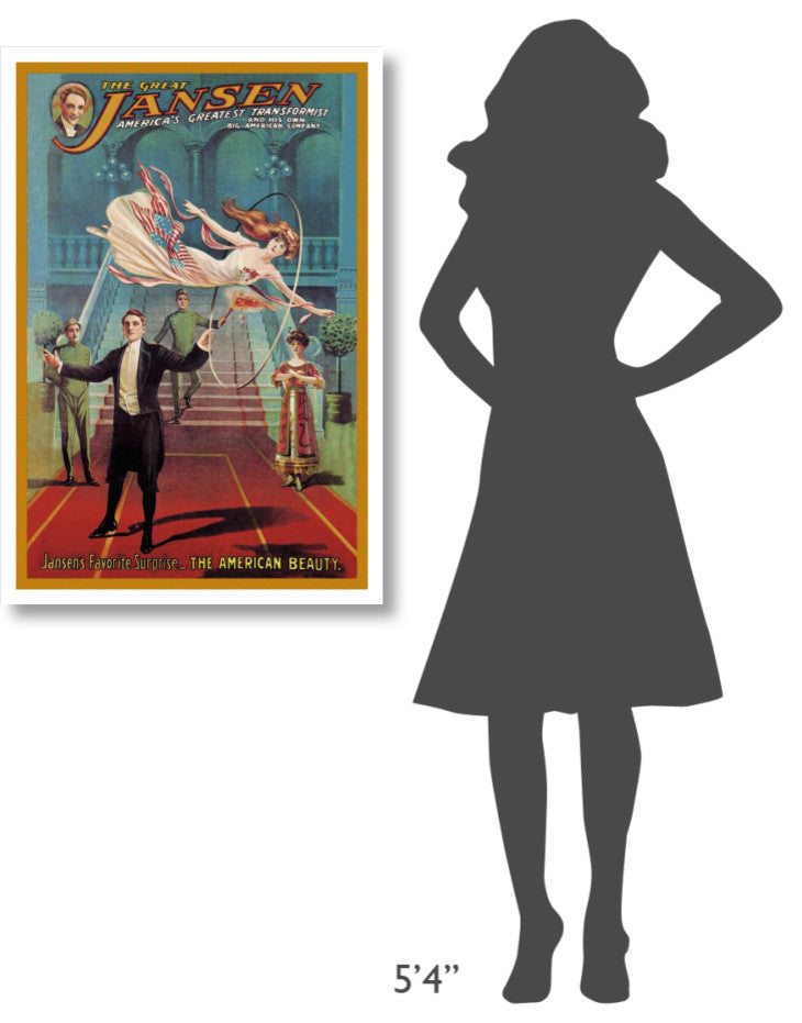 "Magicians: Jansen's Favorite Surprise: The American Beauty" Paper Art, 26"x38"
