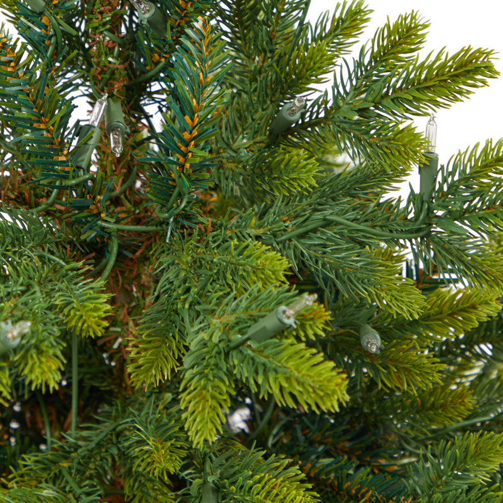 3.5' North Carolina Fir Faux Xmas Tree W/Lights & 563 Bendable Branches