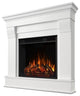 Bowery Hill Contemporary Solid Wood Electric Corner Fireplace in White