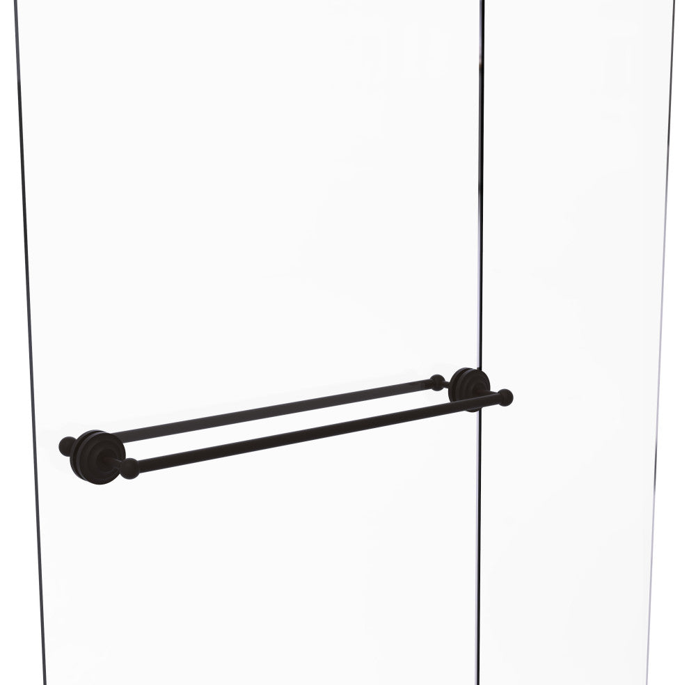 Que New 30" Back to Back Shower Door Towel Bar, Oil Rubbed Bronze