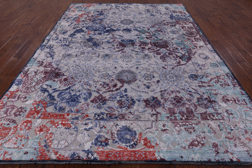 Persian Handmade Silk and Cotton Rug 7' 10" X 10' 0" Q6340