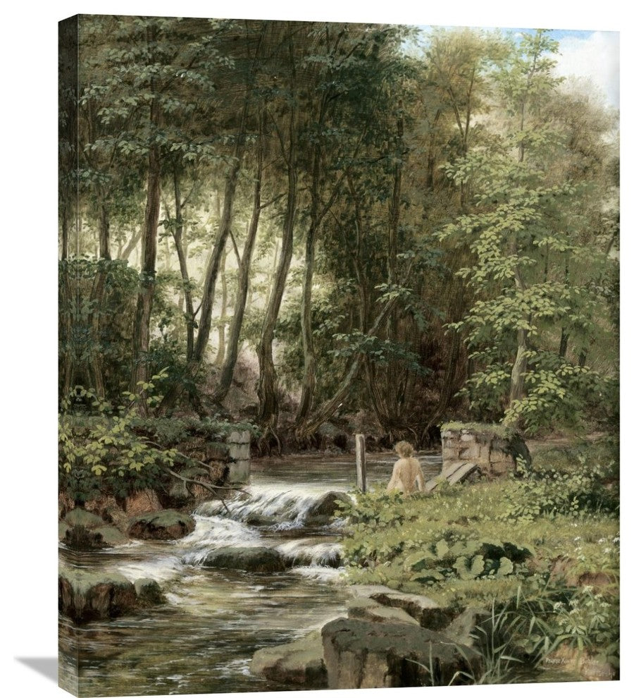 "An Alpine Lake Landscape" Artwork, 24"x30"