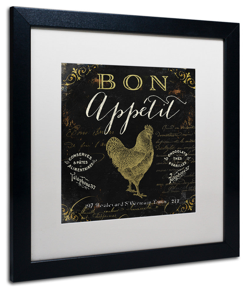 Color Bakery 'La Cuisine V' Art, Black Frame, White Matte, 16"x16"