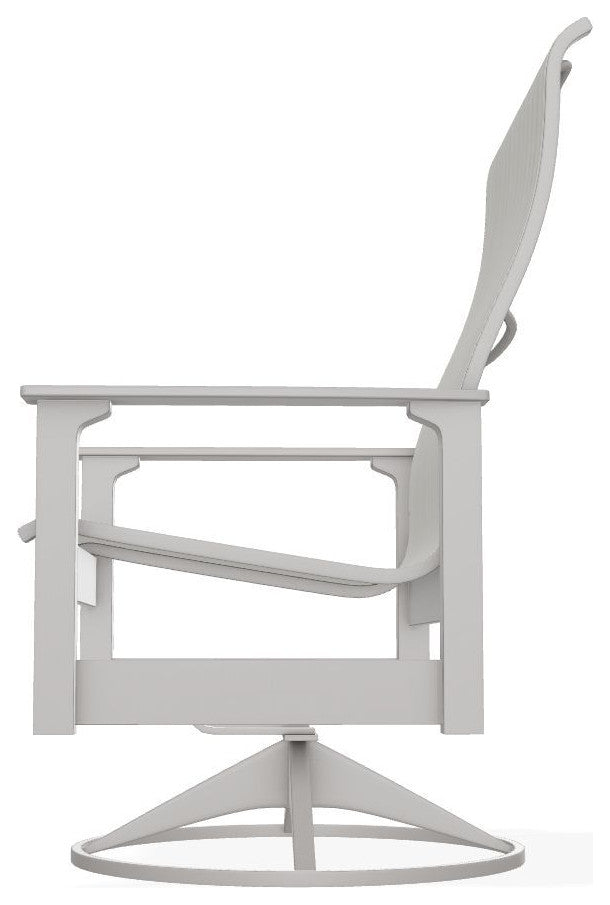 Leeward Sling Outdoor Swivel Rocker, Harbor/Warm Gray