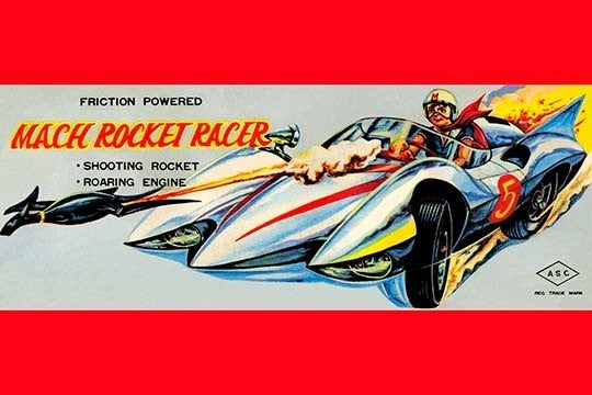 Mach Rocket Racer - Gallery Wrapped Canvas Art 28" x 42"